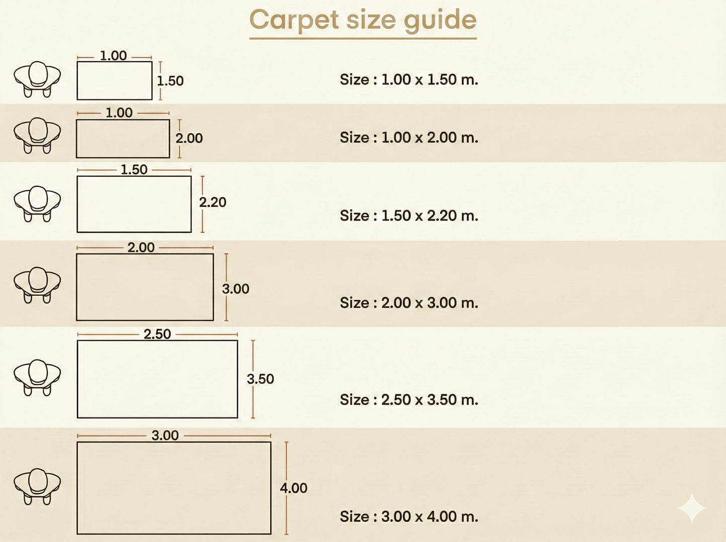 Large Rectangular Carpet No.007 / Size 2.5x3.5m